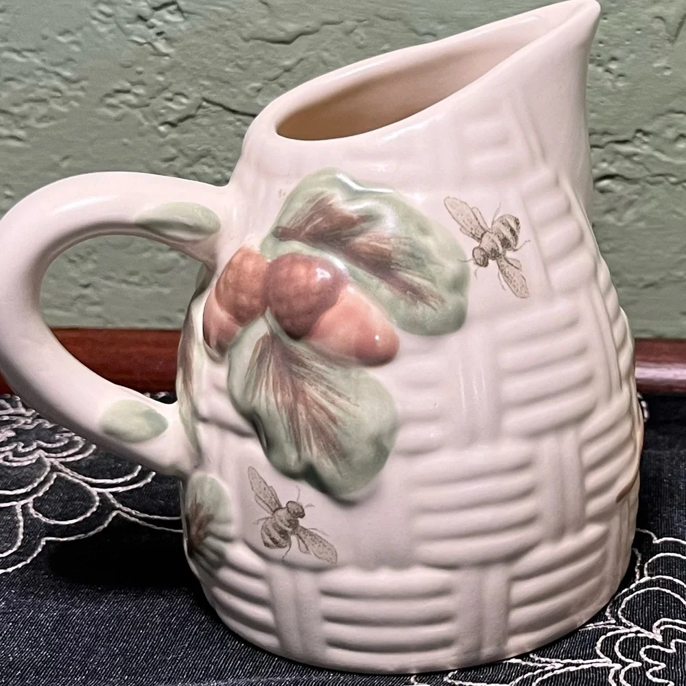 Vintage Pfaltzgraff Naturewood Mini Creamer & Sugar Bowl Set